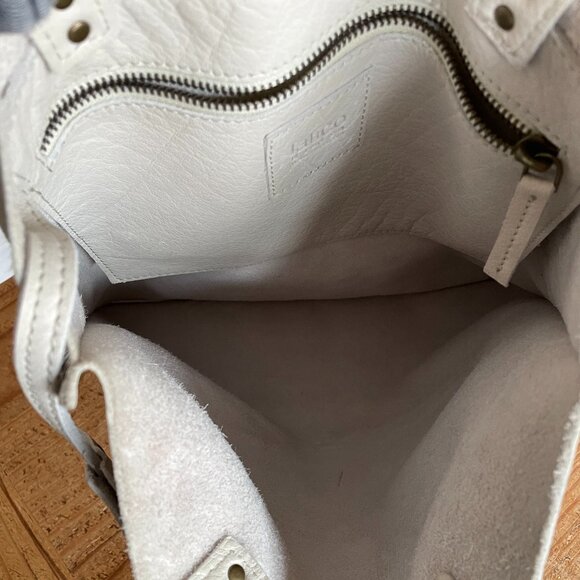 Latico White Studded leather handbag, tote, crossbody, shoulder - Picture 8 of 9